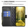 thumbnail image 7 of Wallet with [RFID Blocking] [9 Card Slots ] Zipper Pocket iPhone 11 Premium Soft PU Leather Magnetic Flip Folio with Wrist Strap Kickstand Protective Cover for iPhone 11,
Black, 7 of 7