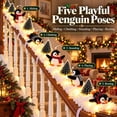 thumbnail image 2 of Clearance Penguin Christmas Stair Snow Decor with Warm Glow Lighted Xmas Figurine Decor for Home, 2 of 7