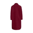 thumbnail image 5 of Enjoytime Fleece Winter Jackets for Women Lapel Long Sleeve Button Down Long Coat Thick Cozy Warm Casual Outerwear with Pockets, 5 of 8