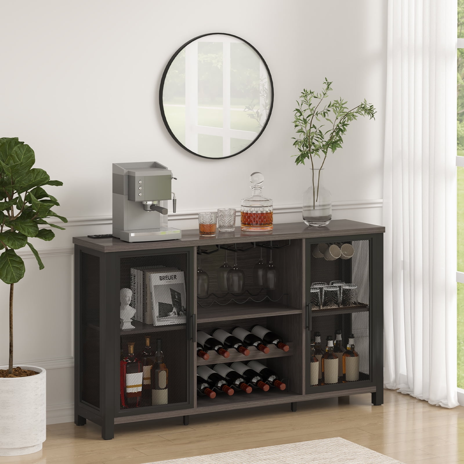 BENTISM Industrial Bar 55*32.3*13.8 inches Wine Bar Table with