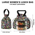 thumbnail image 5 of Pioneer Flower Floral Print Pattern Drawstring Lunch Bag Women - Drawstring Lunch Bag Insulated for Work Office - Stain-Resistant Large Lunchbags for Women with Multi-Pockets, 5 of 6
