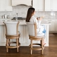 thumbnail image 3 of Open Box Maven Lane Pullman Swivel Stool, Oak, Bar Height (2 Pack), 3 of 6