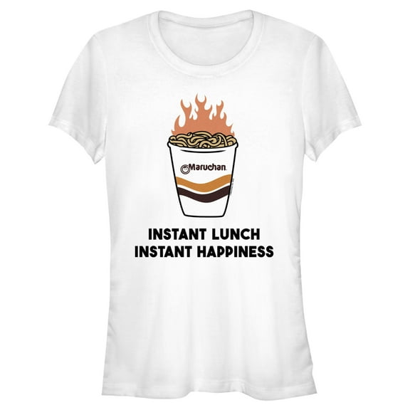 Junior's Maruchan Instant Lunch Instant Happiness  Graphic Tee White 2X Large