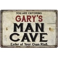 thumbnail image 1 of GARY'S Man Cave Sign Rustic Garage Decor Gift 8x12 Metal 108120035029, 1 of 1