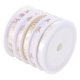 thumbnail image 5 of 5 rollos de cinta navideña estampada de 25 m de longitud, cinta decorativa para regalos navideños, ideal para envolver y para manualidades (Blanco y dorado)., 5 of 8