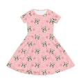 thumbnail image 2 of Uourmeti Owl Short Sleeve Swing Dress for Girls Summer Casual Loose Crewneck Knee Length A-Line Dress School Party Dresses with Pockets, 2 of 6