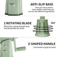 thumbnail image 4 of 5-in-1 Interchangeable Blades Rotary Cheese Grater Hand Crank with Anti-Slip Base, Vegetable Slicer Shredder, 4 of 7