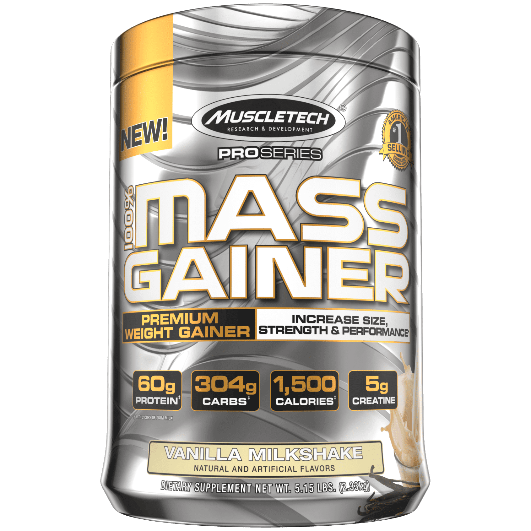 Muscletech Pro Series Mass Gainer Protein Powder 60g Protein Vanilla 5lb 80oz Walmart Com Walmart Com