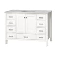 thumbnail image 6 of Horizon 48" Bathroom Vanity with White Cabinet and Engineered Carrara Top, 6 of 6
