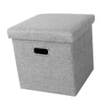 thumbnail image 1 of Reposapiés Otomano de Almacenamiento Plegable, Taburete para , de Centro para Habitación de Niños, Sala de , Dormitorio, Contemporáne gris Gloria Otomana de almacenamiento plegable, 1 of 9