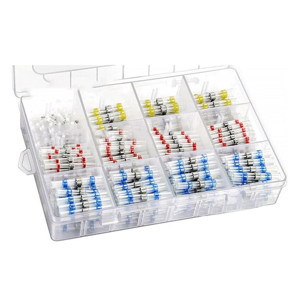 Eigraketly Kit de combinación de tubos de aislamiento térmico de envoltura de Cable eléctrico de plástico de tubo termorretráctil Industrial de manga Herramientas eléctricas Type1 600PCS Eigraketly JJ14698-04B