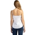 thumbnail image 2 of Fishers Finery Women's 100% Silk Strappy Camisole Silk Tank Top Cami - IMPROVED FIT (White, S), 2 of 6