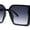 Black Silver - Smoke, variant on Womens Classy Rimless Plastic Squared Butterfly Diva Sunglasses Slate Silver - Smoke