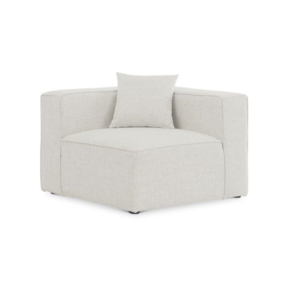 Meridian Furniture Cube Cream Durable Linen Modular Component