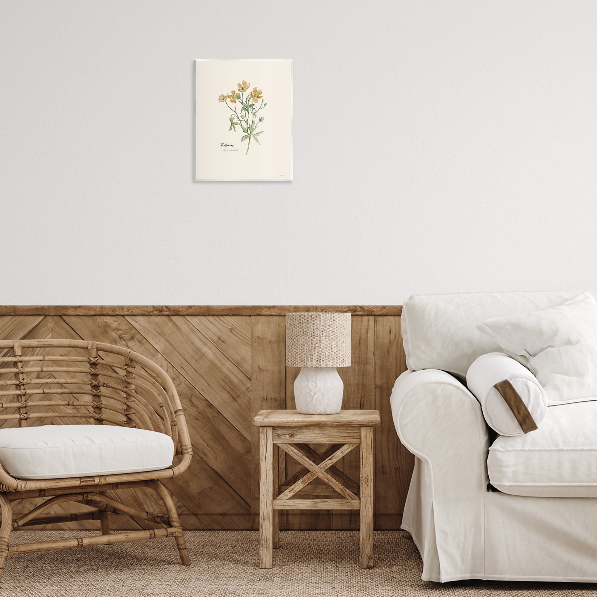 Stupell Industries Simple Buttercup Flowers Botanical & Floral Painting Unframed Art Print Wall Art, 11 x 14