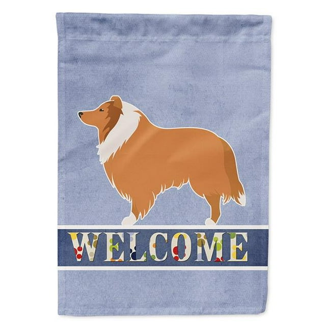 Carolines Treasures BB5520CHF Collie Welcome Flag Canvas House Size