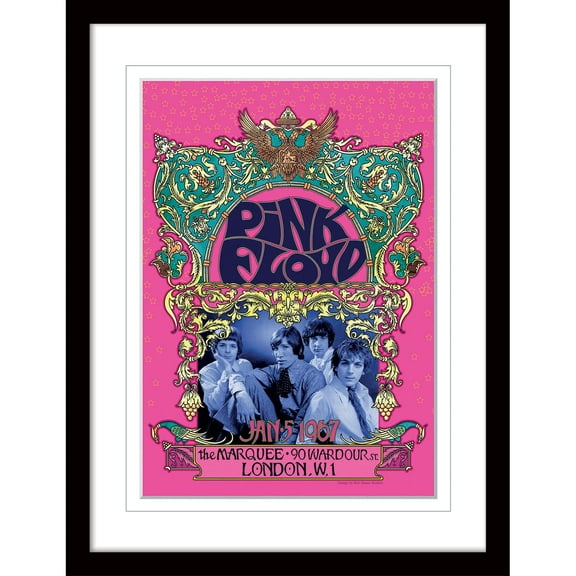 Pyramid International Pink Floyd Poster Framed Print Concert Poster Collector's Edition ('67 Gi