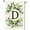 X, variant on Monogram Letter D Floral Garden Flag 12x18 Inch Double Sided Outside, Family Last Name Initial Yard Outdoor Decoration