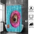 thumbnail image 4 of Bath Shower Curtain Liners 66"x72", Cute Pug Floating in PoolPolyester Waterproof with 12 Curtain Hooks Bathroom Accessories Decoration, 4 of 6