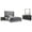 Gray/Black - 4-Piece, variant on Lucia 4-piece Eastern King Bedroom Set Beige and White