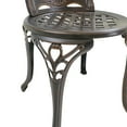 thumbnail image 6 of Mondawe Cast Aluminum Bistro Chairs Set of 2, All-Weather Aluminum Patio Dining Chair with Adjustable Feet for Balcony, Backyard, Deck, Garden, Bronze, 6 of 11