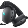 thumbnail image 5 of Alienware AW720H Dual-Mode Wireless Gaming Headset - Dolby Atmos Spatial Sound, Wireless 2.4 GHz, 3.5mm Connector Cable, In-line Controls, Integrated Microphone, Unidirectional - Dark Side of the Moon, 5 of 8