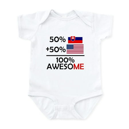 

CafePress - Half Slovakian Half American Body Suit - Baby Light Bodysuit Size Newborn - 24 Months