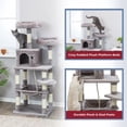 thumbnail image 3 of TRIXIE Eduardo Plush & Sisal 4-Level 57.1" Cat Tree with Scratching Posts & Condo, Gray, 3 of 9