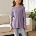 thumbnail image 5 of YUANxueke Girls Ribbed Knit Tunic Tops with Side Pockets Crewneck Long Sleeve Side Split Hem Casual Tops for 5-15 Years, 5 of 6