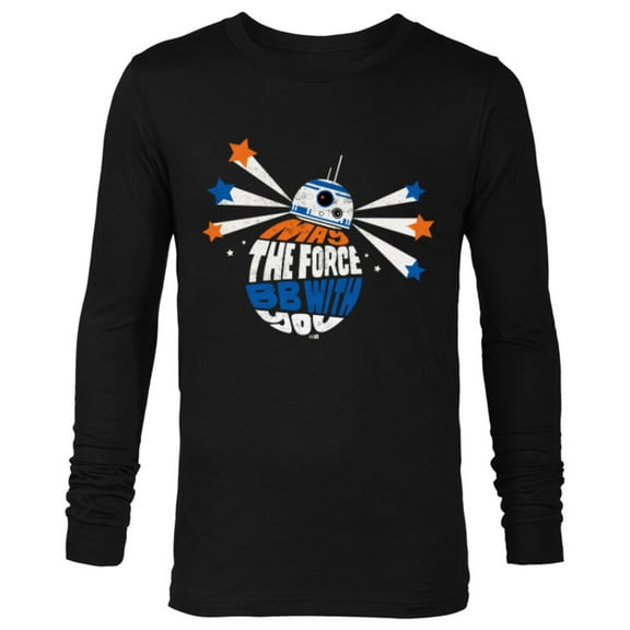 Star Wars BB8 May the Force BB With You - Long Sleeve T-Shirt for Men - Customized-Black