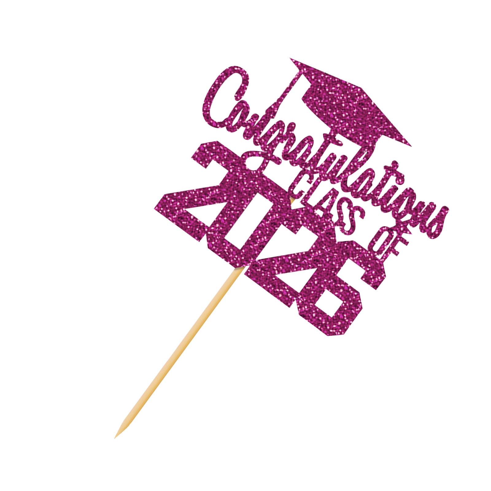 Class Of 2026 Glitter Graduation Cake Topper Congrats Grad Cake Decor 2026 Graduation Party Cake Pick For High School College Senior Graduation Celebration Cake Decoration