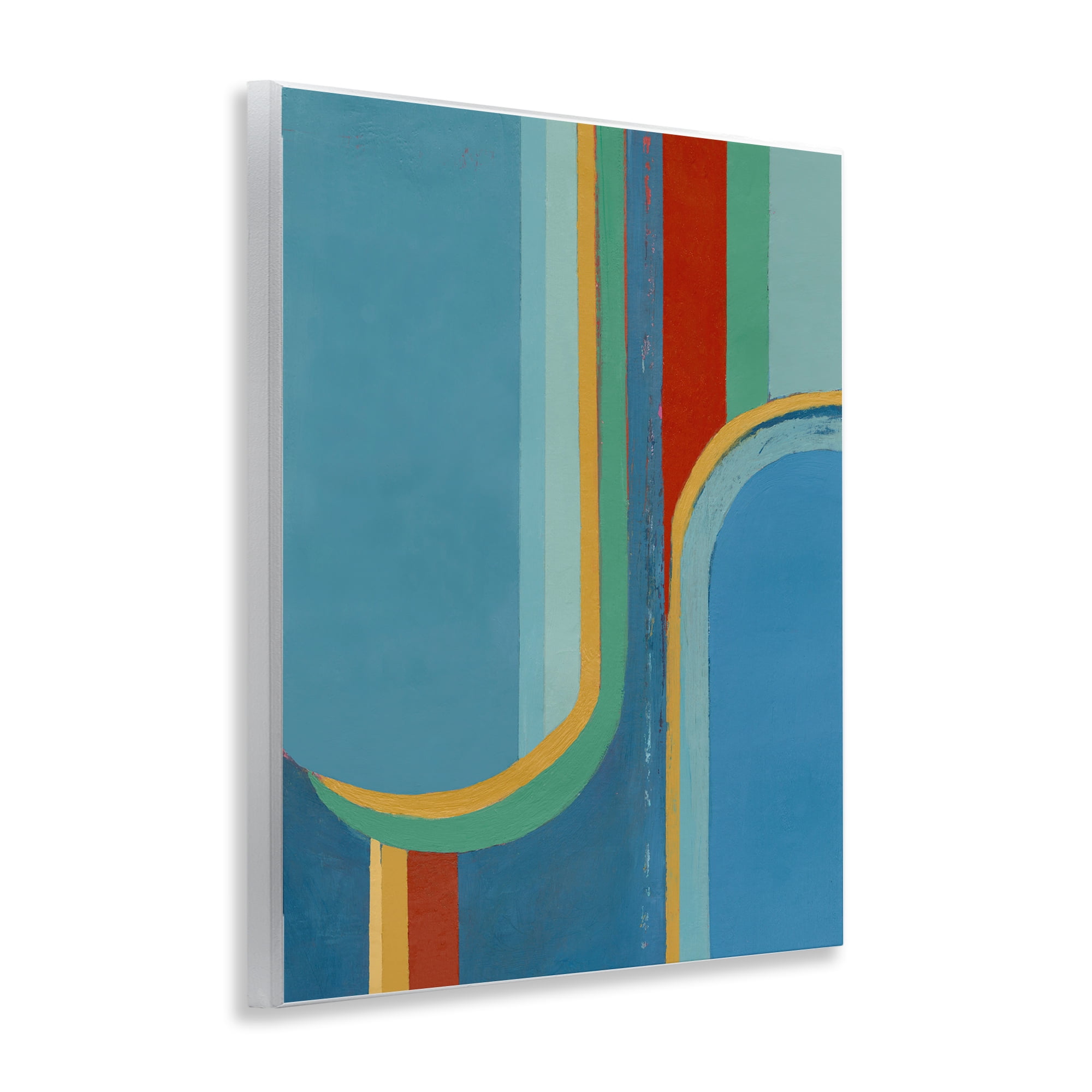 Stupell Industries Blue & Red Arches Abstract Painting Unframed Art Print Wall Art, 11 x 14