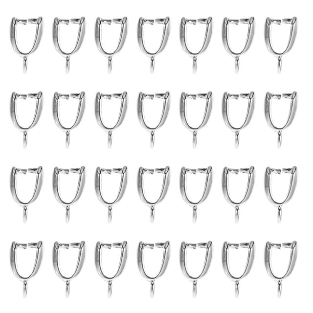 40pcs Alliage DIY Clip Fermoir Perle Bail Pendentif Connecteurs Pendentif Clip Fermoirs