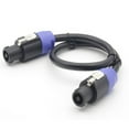 thumbnail image 3 of Cable de audio con conector de cuatro núcleos, cable de conexión de audio, conector de aviación, anillo de etapa, cable de altavoz con cabezal Ohm, 3 of 5