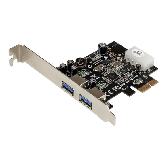 StarTech.com 2 Port PCI Express (PCIe) SuperSpeed USB 3.0 Card Adapter with UASP - LP4 Power - Dual Port USB 3 PCIe Controller (PEXUSB3S25) - USB adapter - PCIe - USB 3.0 x 2 - for P/N: CFASTRWU3, S251SMU33EP, ST103008U2C, ST53004U1C, ST7300U3M, ST93007U2C, UNI251BMU33
