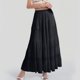 thumbnail image 2 of Falda larga fluida de gasa blanca para mujer: falda boho de verano con cintura elástica y pliegues en línea A, tejido de poliéster, tallas S-XXL, 2 of 4