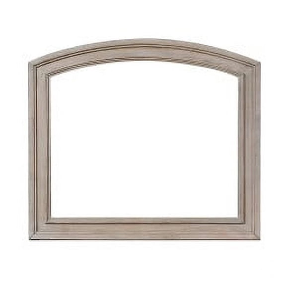 Bethel Collection: Transitional Mirror with Wire-Brushed Gray Finish