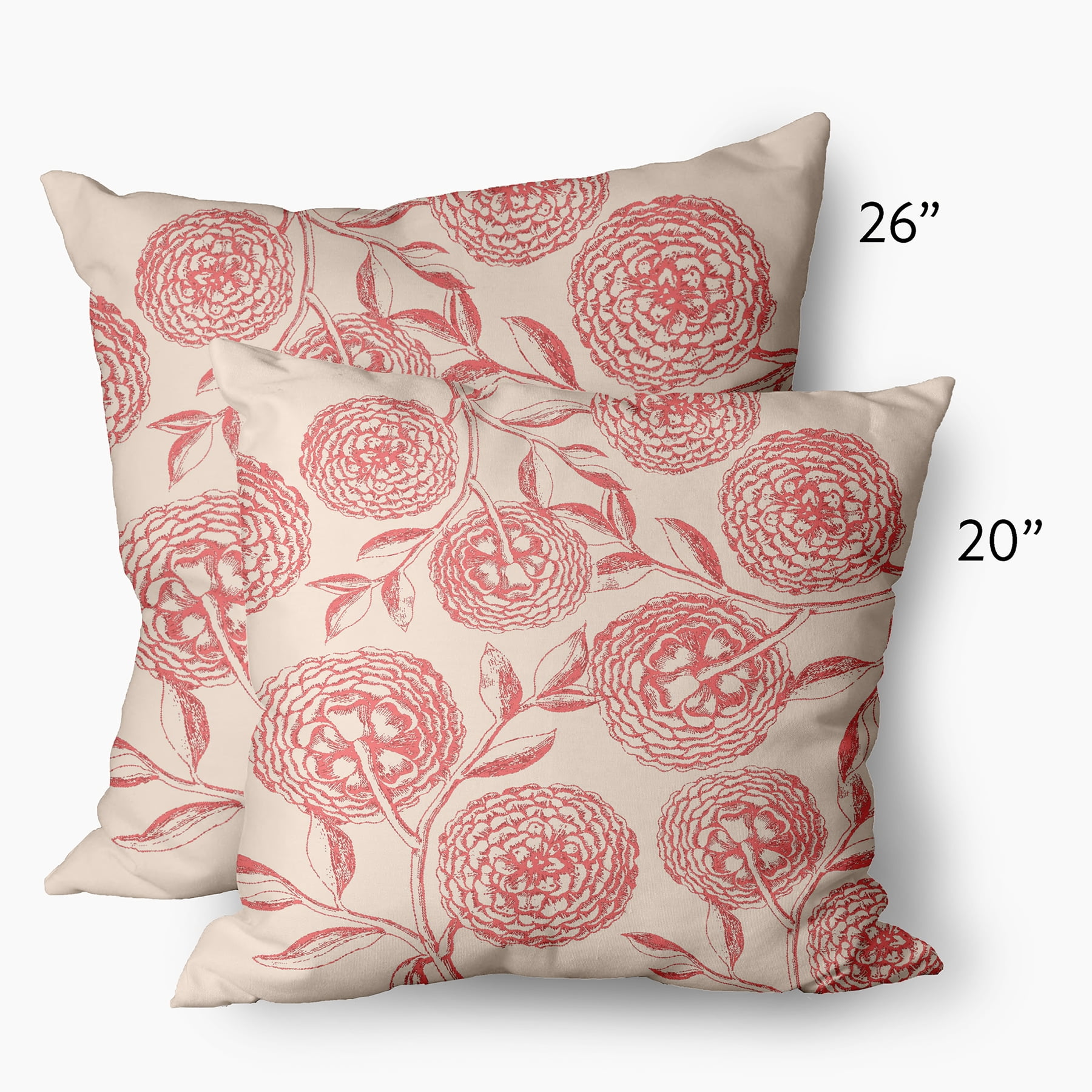 26" x 26" Simply Daisy Antique Flowers Decorative Throw Pillow