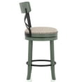 thumbnail image 4 of Furniture of America Zaren Wood Swivel Barstool-Set of 2, Green, 24-in, 4 of 7