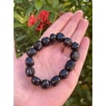 thumbnail image 4 of Black Obsidian Crystal Nugget Bracelet, Wholesale Genuine Black Obsidian Tumbled Gemstone Bracelet, Gift for Men & Women (5), 4 of 7