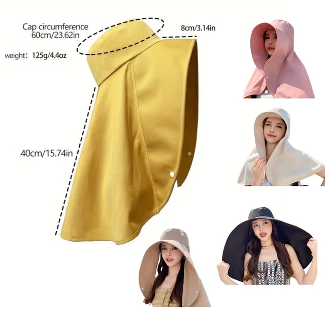 Langgg UV Protection Brim Hat For Women Soft And Elastic Cap For Comfort Sun Protection Face And Neck Visor black
