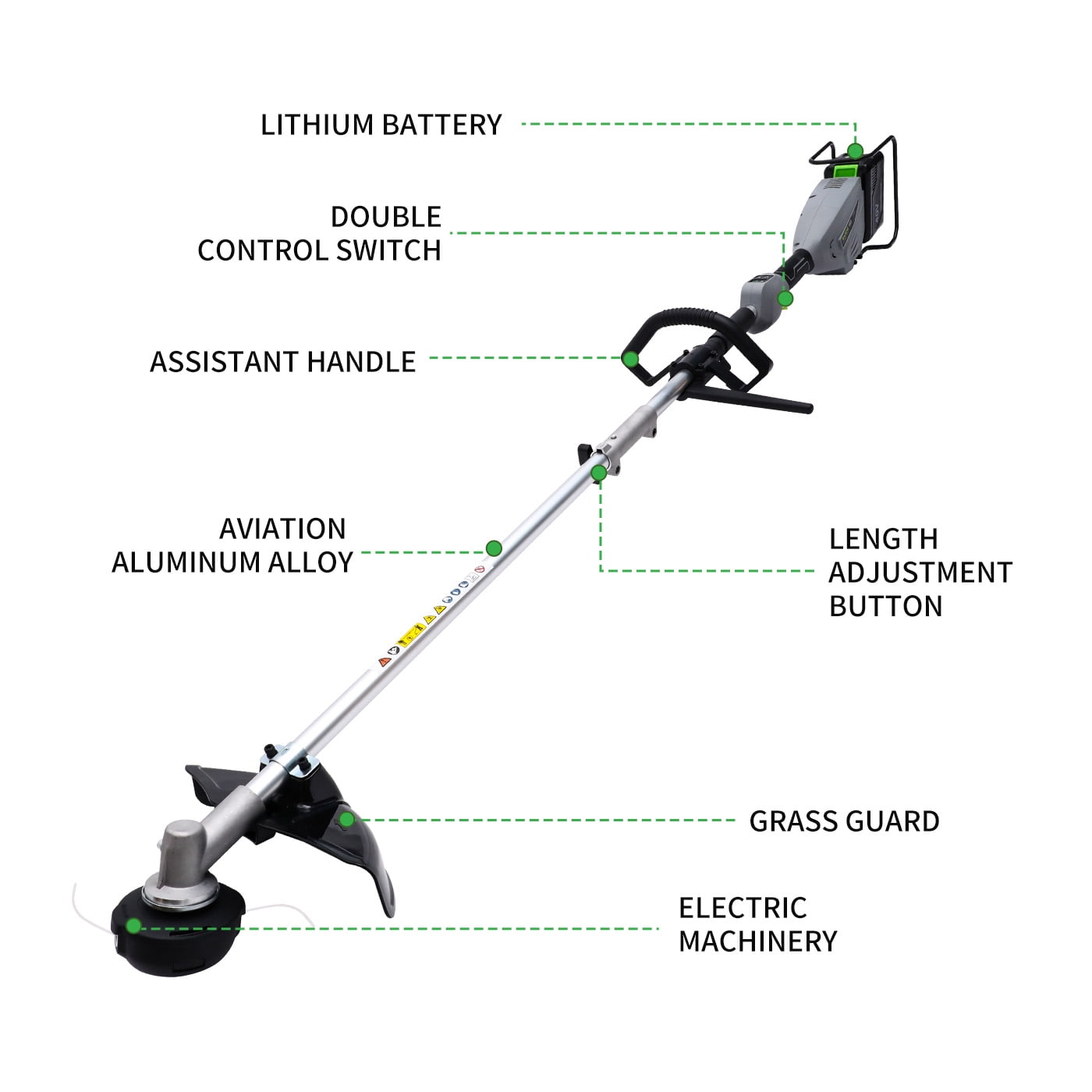 CATGOOD String Trimmer 1000W Electric Weed Eater,40V 4.0Ah Battery Powered Grass Trimmer,Silent Brushless Motor,Powerful Weed Wacker and Durable for Garden Yard Lawn Trimming,Black