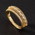 thumbnail image 3 of Anillos de acero inoxidable para mujer, anillo de circonita cúbica chapada en oro, tendencia de lujo, moda coreana, joyería estética, 2023, 3 of 4
