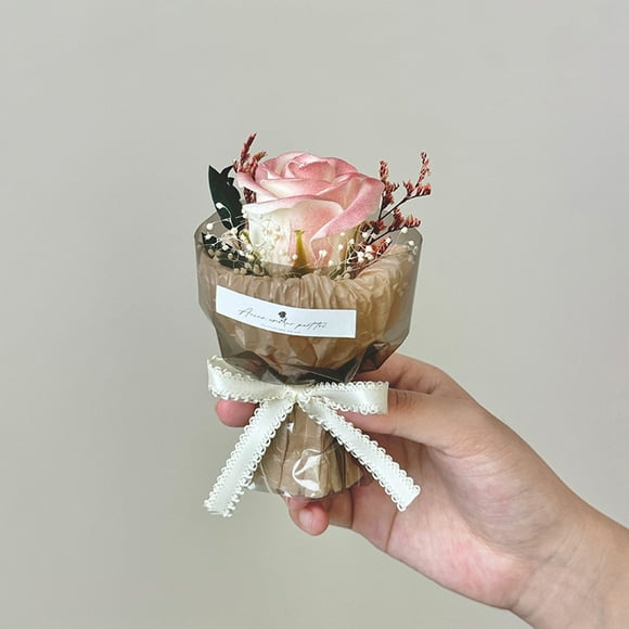 Mini Pocket Meet Small Bouquet Rose Sunflower Everlasting Flowers Simulation Flower Companion Gift Box Birthday Gift Decoration