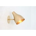 thumbnail image 2 of 1 light Short Wall Mid Century Modern Raw Brass Sputnik chandelier light Fixture, 2 of 9