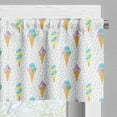 thumbnail image 5 of Ambesonne Ice Cream Valance & Curtain, Summer Dairy Dessert, 55"x36", Multicolor, 5 of 6