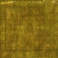 thumbnail image 1 of Ahgly Company Indoor Square Oriental Yellow Industrial Area Rugs, 7' Square, 1 of 4