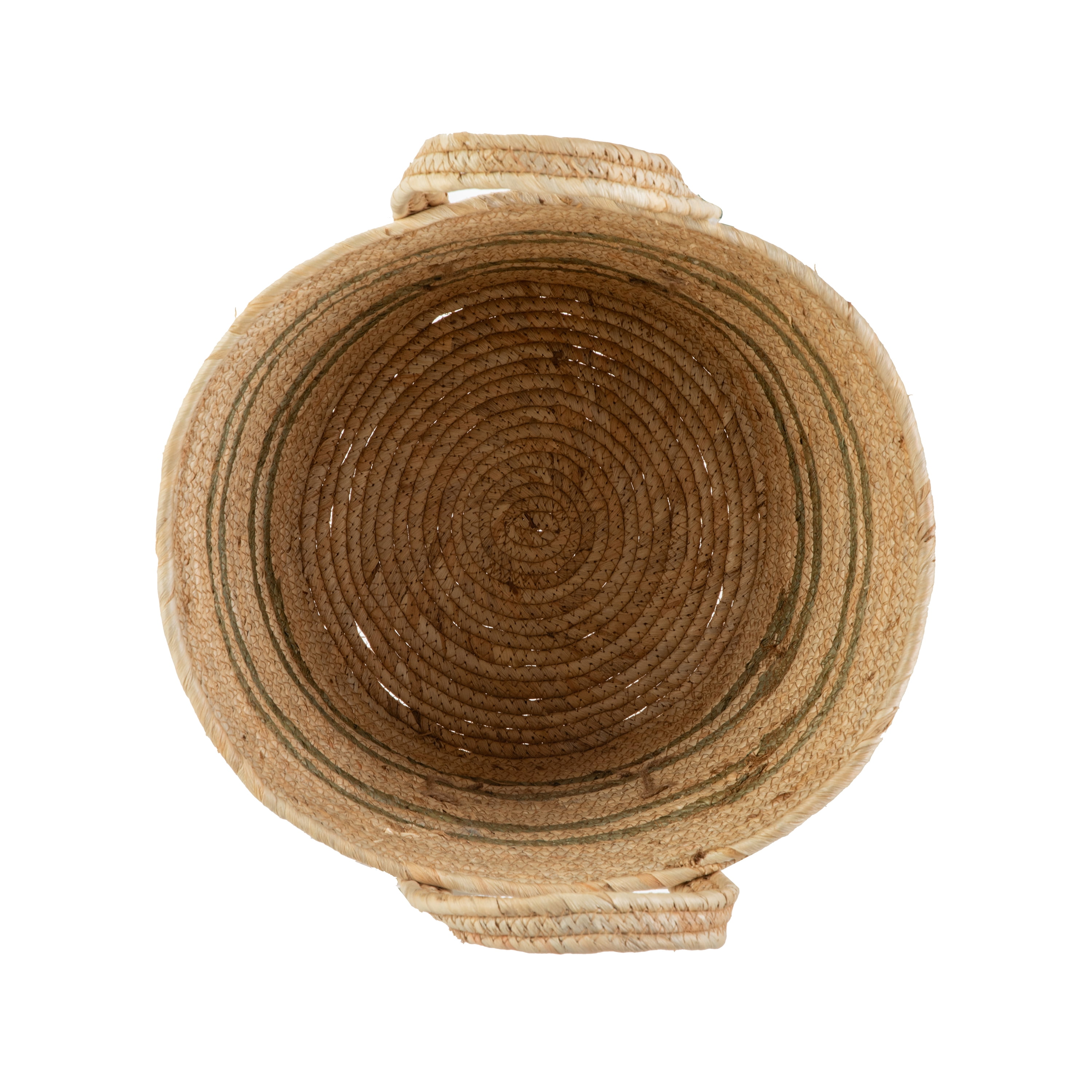 Better Homes & Gardens Natural Maize Colored Stripe Basket, Green, Large