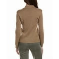 thumbnail image 2 of Bruno Magli womens  Merino Wool Epaulet Sweater Jacket, xs, Tan, 2 of 3