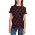 thumbnail image 2 of Fuzoiu Red Snake Print Youth Short Sleeve T-Shirt,Youth Dry-Fit Active Athletic T-Shirt,Short Sleeve Tops Tees for School, Sports, and Casual Wear, 2 of 6
